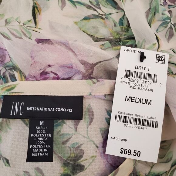 INC Floral Puff-Sleeve Blouse - Picture 11 of 13